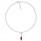 Silver Necklace Crystal Pendant - Braies