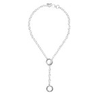 Silver chain tie necklace