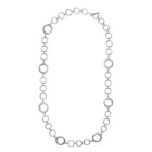 Long Circle Silver Necklace