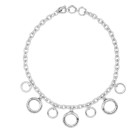 Silver Necklace 7 Hoop Pendants