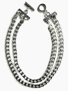 Double Chain Silver Necklace