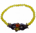 Bracelet perles jaune