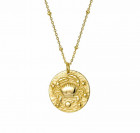 Cancer Zodiac Gold Necklace