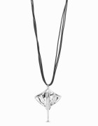 Stingray Pendant Leather Necklace