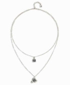 Collar cristal negro doble hebra