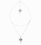 Stingray Pendant Silver Necklace
