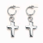 Hoop-Cross-Silver-Earrings