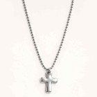 Wide Cross Pendant Necklace