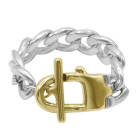 Two-tone silver and gold bracelet