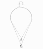 Heart silver chain necklace