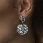 Pendientes monedasde plata