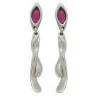 Pink earrings curved dangling sticks