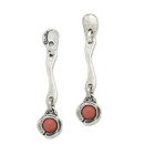 Pendientes cuenta color coral