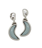 Pendientes half moon turquesa