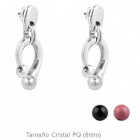 Boucles d'oreilles noir parure perles interchangeables