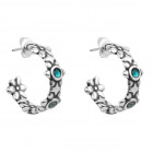 Flower Hoop Earrings - Fiore