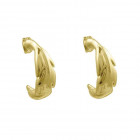 Pendientes criollos forma plumas oro