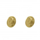 Pendientes Moneda Oro Dormilona