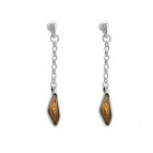 Boucles doreilles chaine cristal whiskey