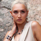 Murano glass circle pendant earrings