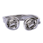 Brazalete abierto gris cristal