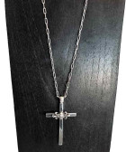 Kreuz Kette mit Totenkopf