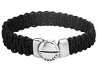 Pulsera cuero marrón con cordón de algodón