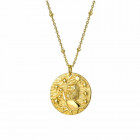 Leo Gold Pendant Necklace