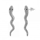 Snake Earrings - Silver