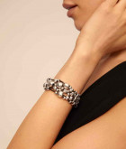 Bracelet Cuir Perles Argent - Multivitaminas