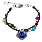 Bracelet en cuir et cristal