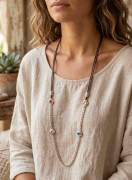 Collar Cuero Pepitas Coloridas