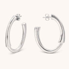 Boucles d'oreilles Créoles Ouvertes Argent