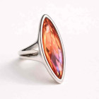 Ovaler Kristallring Rosa