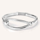 Oval Silver Bangle