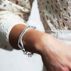 Bracelet argent chaîne et barrette