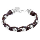 Lederarmband Silberperlen