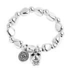 Bracelet argenté avec pendentif chien