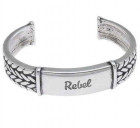 Silver Bangle Bracelet - Rebel