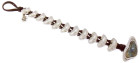 Pulsera cuero cuentas plata