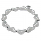 Dholki Pulsera Goma Perlas Plata