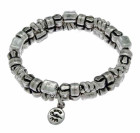 Bracelet Double Tour Perles Argent - Twin