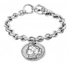 French Liberty coin chain bracelet