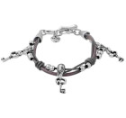 Leather bracelet key charm pendants