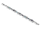 Pulsera eslabones cristales azules