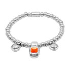 Silver Beaded Stretch Bracelet