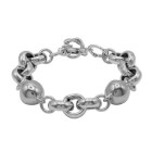 Pulsera Plata Eslabones Redondos