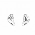 Hammer Optic  Silver Earrings