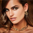 Superimposed Gold Earrings - Connected