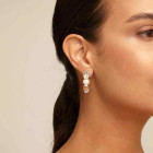 White Pearl Centerpiece Earrings